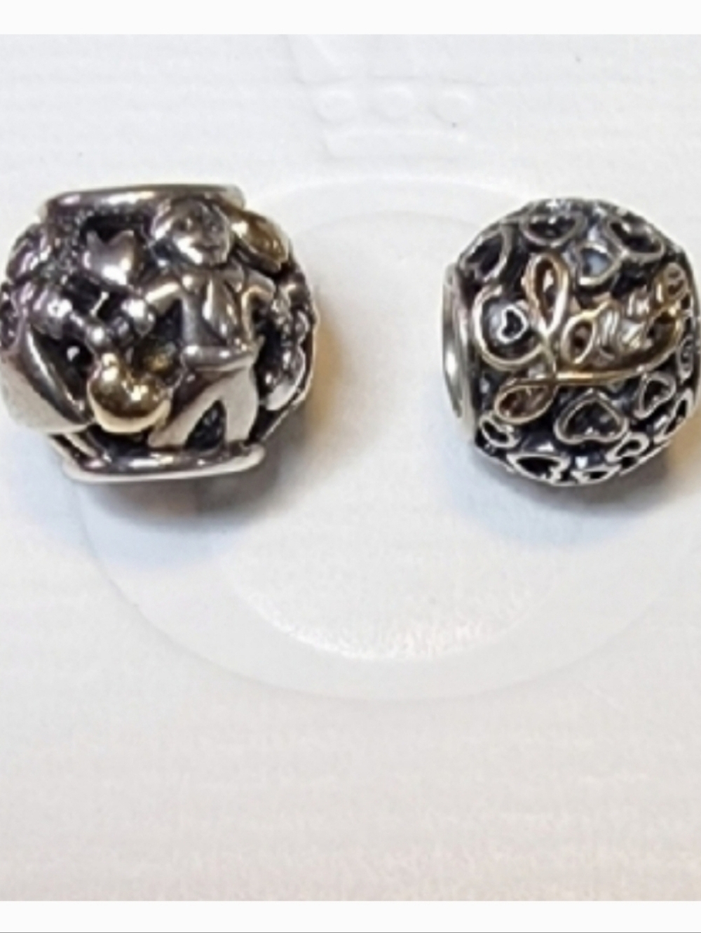 pandora charms family forever and open heart love 14k sterling silver